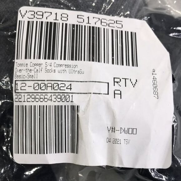 Tommie Copper Unisex Socks 2 Four Packs Over the Calf Compression Socks Size S - Picture 5 of 12